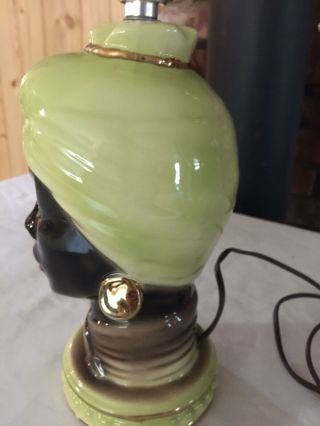 Black Moor Man And Woman Workable Porcelain Vintage lamps 2
