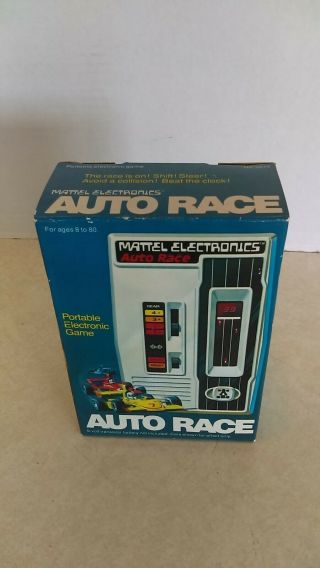 Vintage 1976 Mattel Auto Race Electronic Game Hand - Held Mib Nos
