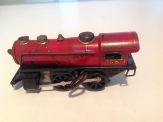 Hafner prewar 1110 RED Steam Engine Windup Motor wyandotte marx 2