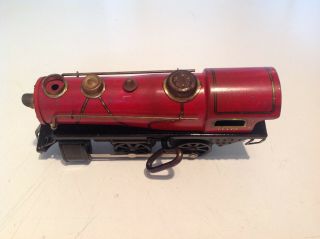 Hafner prewar 1110 RED Steam Engine Windup Motor wyandotte marx 6