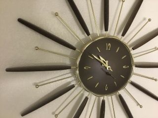Mid Century Modern Sputnik Starburst Wall Clock Robert Shaw 1963 2