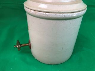 ANTIQUE RED WING POTTERY 2 GAL CROCK WATER COOLER with 2 LID RARE 12