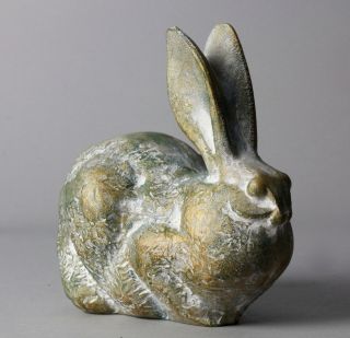 Rabbit Sculpture Object By A Well Known Japanese Metal Artist R59