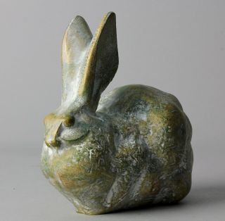 Rabbit sculpture object by a well known Japanese Metal artist R59 2