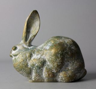 Rabbit sculpture object by a well known Japanese Metal artist R59 3