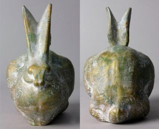 Rabbit sculpture object by a well known Japanese Metal artist R59 6
