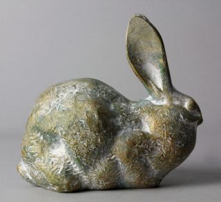 Rabbit sculpture object by a well known Japanese Metal artist R59 8