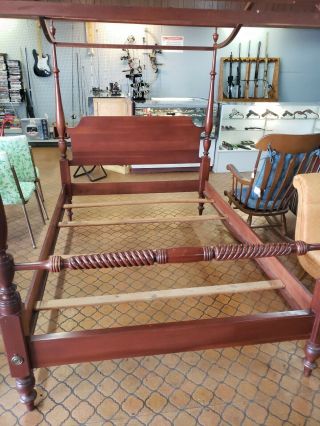 Full size canopy bed frame 4