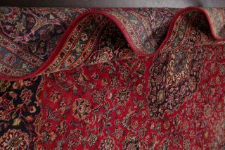 10x13 SEMI - ANTIQUE TRADITIONAL FLORAL ORIENTAL AREA RUG RED HAND - KNOTTED WOOL 12