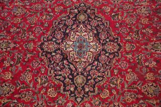 10x13 SEMI - ANTIQUE TRADITIONAL FLORAL ORIENTAL AREA RUG RED HAND - KNOTTED WOOL 5