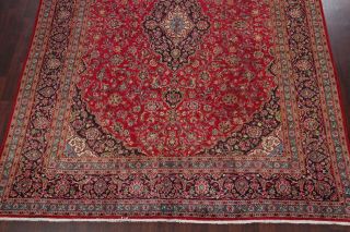 10x13 SEMI - ANTIQUE TRADITIONAL FLORAL ORIENTAL AREA RUG RED HAND - KNOTTED WOOL 6
