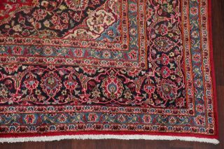 10x13 SEMI - ANTIQUE TRADITIONAL FLORAL ORIENTAL AREA RUG RED HAND - KNOTTED WOOL 7