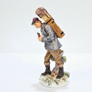 Antique Meissen Porcelain Figurine of Mountaineer - Hiker Bergwanderer Q190 g PC 2