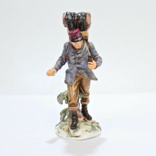 Antique Meissen Porcelain Figurine of Mountaineer - Hiker Bergwanderer Q190 g PC 7