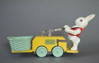 1930s Lionel 1104 Peter Rabbit Chick Mobile Clockwork Windup Toy w/ Rare Wheels 4