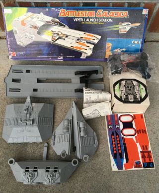 Rare Vintage 1978 Mattel Battlestar Galactica Viper Launch Station Toy,