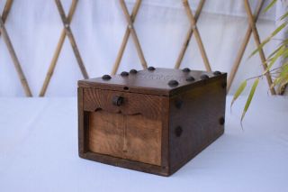 Small Vintage Japanese Cash Box,  Zenibako,  Secret Drawer