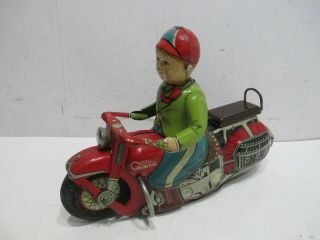 Motorcycle Rider Friction All Tin Made In Japan By Tm