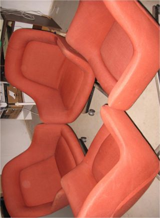 Mid - Last Century Knoll International Ny Executive Lounge Chairs (six),  Antique