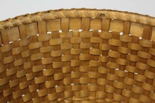 A VERY RARE 19TH C CENTER BASKET WITH RARE TUFFED ADDITIONS AND A DELICATE WEAVE 11