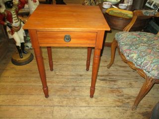 Antique Pine Sheraton One Drawer Stand