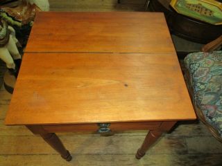 Antique Pine Sheraton One Drawer Stand 3