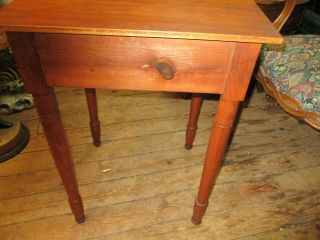 Antique Pine Sheraton One Drawer Stand 8