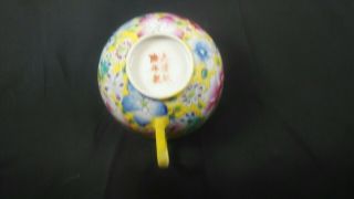 Antique Chinese Porcelain Tea Cup & Saucer Signed Guangxu Hand Painted Excel Con 7