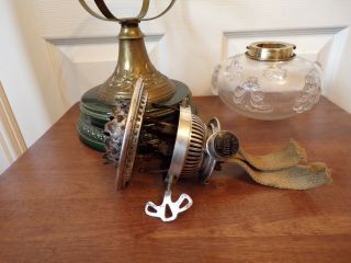 A Stunning Hinks No.  2 Lever Silver Plated burner oil lamp order 10