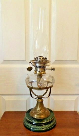 A Stunning Hinks No.  2 Lever Silver Plated Burner Oil Lamp Order
