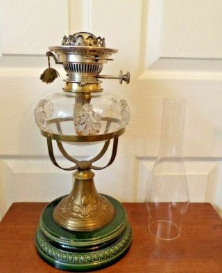 A Stunning Hinks No.  2 Lever Silver Plated burner oil lamp order 2