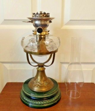 A Stunning Hinks No.  2 Lever Silver Plated burner oil lamp order 4