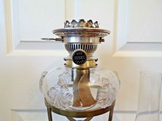 A Stunning Hinks No.  2 Lever Silver Plated burner oil lamp order 5