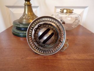 A Stunning Hinks No.  2 Lever Silver Plated burner oil lamp order 9