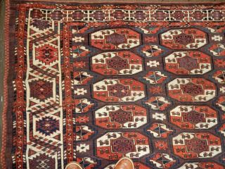 Antique Oriental Caucasian Turkoman Turkmen Tekke Yomut Yomud Chodor Rug Carpet