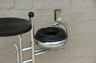 ART DECO bakelite chrome Ashtray Smoking table stand 4