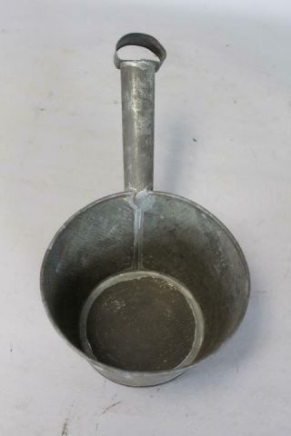 A RARE 19TH C ENFIELD CT SHAKER TIN MEASURE - DIPPER IN THE BEST SURFACE 10