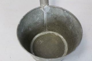 A RARE 19TH C ENFIELD CT SHAKER TIN MEASURE - DIPPER IN THE BEST SURFACE 11
