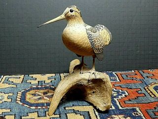 Vintage Hand Carved Dowitcher Shore - Bird Shanty Artists Maine Signed Harry Ross 7