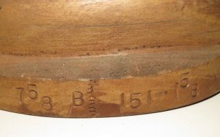 antique WOOD BLOCK HAT MOLD BRIM millinery tool 7 - 5/8 4