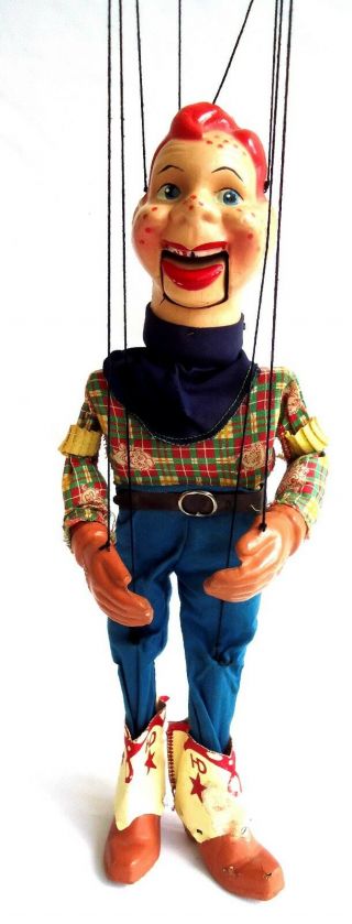 Vintage 1950’s Howdy Doody Marionette Puppet - Peter Puppet Playthings
