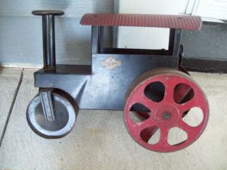 Rare Antique Large Steelcraft All Metal Sit - On Toy Steam Roller