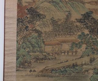 Qing Dynasty Wang Hui Signed Old Chinese Hand Painted Calligraphy Scroll 10