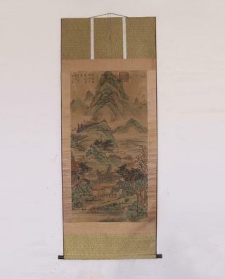 Qing Dynasty Wang Hui Signed Old Chinese Hand Painted Calligraphy Scroll
