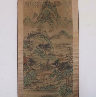 Qing Dynasty Wang Hui Signed Old Chinese Hand Painted Calligraphy Scroll 2