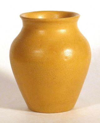1910s Antique Yellow Arts & Crafts Vase Saturday Evening Girls Revere Pottery