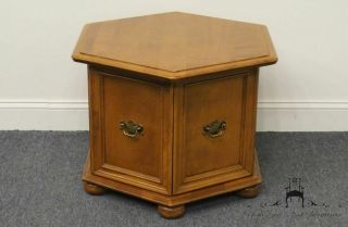 ETHAN ALLEN Heirloom Nutmeg Maple Storage End Table 10 - 8627 2