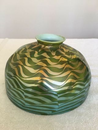 Tiffany Studios Green Damascene Shade Only - And Repaired