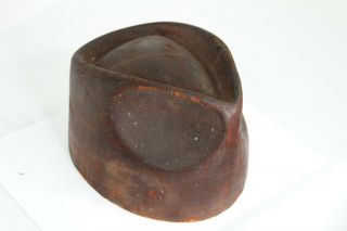 Vtg Antique Wood Hat Block Mold Fedora Teardrop Millinery Size 4 3/4 6 7/8 963x