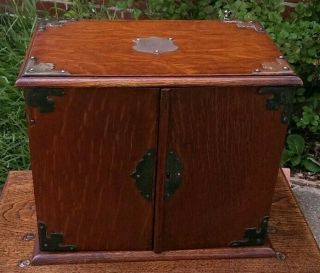 Antique Victorian Pipe Smokers Cabinet 27 x 31.  5 x 20 cms 4